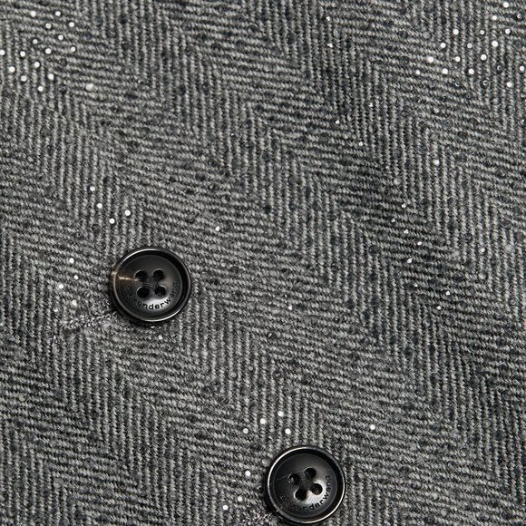 NWT Alexander Wang Hotfix Bead Herringbone Vest in Gray - Picture 5 of 5